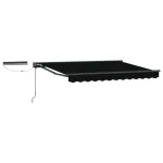 Cort electric retractabil Negru și antracit 3,5 x 2,5 m GartenMobel Dekor