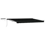 Cort electric retractabil Negru și antracit 4 × 3,5 m GartenMobel Dekor