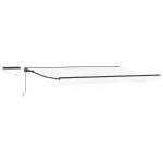 Cort electric retractabil Alb și antracit 4,5 × 3,5 m GartenMobel Dekor