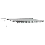 Cort electric retractabil Antracit și Alb 5 x 3 m GartenMobel Dekor
