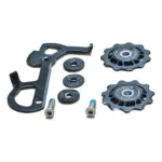 Kit cușcă scurtă schimbător spate X7 2010, argintiu, cu role incluse