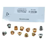 Kit suruburi foaie angrenaj bicicleta 4x3 SRAM aluminiu/inox auriu