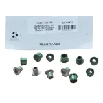 Kit suruburi foaie angrenaj 4x3 aluminiu/otel inox verde Service Sram