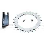 Foaie cu ghidaj lant HammerSchmidt 24T argintiu pentru transmisie MTB