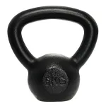 Kettlebell din otel 6 kg, negru, pentru antrenamente de forta si cardio