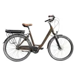 Bicicletă electrică urbană Devron 28120 CN7, 28 inch, mărime L, maro