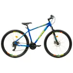Bicicletă MTB DHS 2905, 29 inch, mărime M, albastru-galben