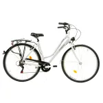 Bicicletă de oraș DHS City 28001, 28 inch, mărime L, argintiu
