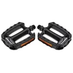 Pedale bicicletă VP-898 9/16 cu bile și reflectori, negre