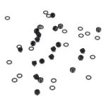 Set surub si O-ring pentru aerisire banjo Avid, negru