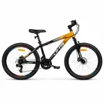 Bicicletă copii DHS Terrana 2423, 24 inch, aluminiu, portocaliu-negru