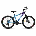 Bicicletă copii DHS Terrana 2423, 24 inch, violet-albastru, model 2026