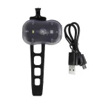 Far LED bicicleta Falcon Eye USB, alb-rosu, 2 functii, negru