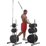 Suport greutati olimpice si bare Body-Solid GOWT, 450 kg, argintiu