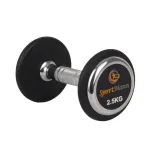 Gantera cauciucata Sportmann 2.5 kg, maner ergonomic cromat