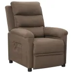 Fotoliu rabatabil, gri taupe, material textil GartenMobel Dekor