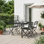 Set de Mobilier pentru Exterior 5 pcs Antracit Fier și Oțel GartenMobel Dekor