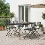 Set de Mobilier pentru Exterior 5 pcs Antracit Fier și Oțel GartenMobel Dekor