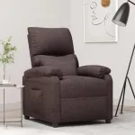 Fotoliu rabatabil, maro închis, material textil GartenMobel Dekor