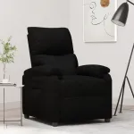 Fotoliu rabatabil, negru, material textil GartenMobel Dekor