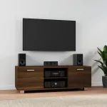 Comodă TV, stejar maro, 120x40,5x35 cm, lemn prelucrat GartenMobel Dekor