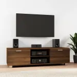 Comodă TV, stejar maro, 140x40,5x35 cm, lemn prelucrat GartenMobel Dekor