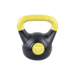 Gantera kettlebell inSPORTline Vin-Bell Dark 6 kg, negru-galben