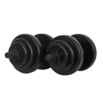 Gantere reglabile PVC cu ciment 2x10 kg pentru fitness Sportmann