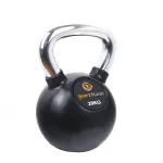 Kettlebell cauciucat 20 kg Sportmann, cu mâner cromat ergonomic