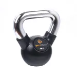 Gantera Kettlebell cauciucata 4 kg cu maner cromat Sportmann