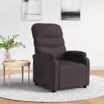 Fotoliu rabatabil, maro închis, material textil GartenMobel Dekor