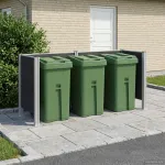 Împrejmuire pentru Coș de Gunoi Gri 237 x 85 x 115 cm GartenMobel Dekor
