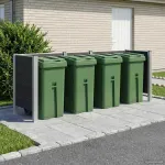Împrejmuire pentru Coș de Gunoi Gri 315 x 85 x 115 cm GartenMobel Dekor