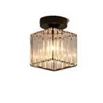 Lustra neagra cu cristal Georgiana LC111BK, 1xE27, 12x17 cm