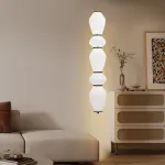 Lustră LED suspendată 77W cu telecomandă, înălțime reglabilă, alb
