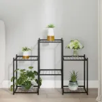 Suport pentru flori, 83x25x60 cm, negru, fier GartenMobel Dekor