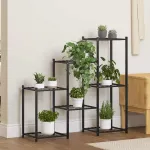 Suport pentru flori, 83x25x80 cm, negru, fier GartenMobel Dekor