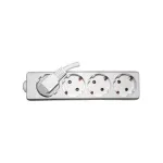 Prelungitor electric cu 4 prize, cablu 3 m, 1,5 mm, fara intrerupator