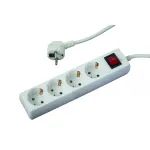 Prelungitor electric cu 4 prize, cablu 5 m, 1.5 mm si intrerupator