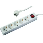 Prelungitor electric cu 5 prize, cablu 1,5 m și întrerupător Makalon