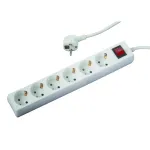 Prelungitor electric cu 6 prize, cablu 1,5 m și întrerupător Makalon