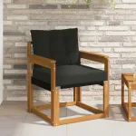 2 Bucată Canapea de exterior Lemn solid de Acacia și Textilene GartenMobel Dekor