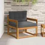 Canapea Medie pentru Exterior Lemn Solid de Acacia natural GartenMobel Dekor