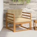 Canapea Medie pentru Exterior Lemn Solid de Acacia natural GartenMobel Dekor