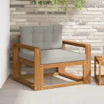 Canapea Medie pentru Exterior Lemn Solid de Acacia natural GartenMobel Dekor