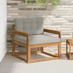 Canapea Medie pentru Exterior Lemn Solid de Acacia natural GartenMobel Dekor