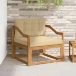 Canapea Medie pentru Exterior Lemn Solid de Acacia natural GartenMobel Dekor