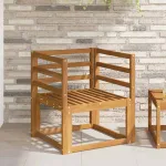 Canapea de exterior Lemn Solid de Acacia natural GartenMobel Dekor