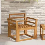 Canapea de exterior Lemn Solid de Acacia natural GartenMobel Dekor