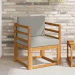 Canapea de exterior Lemn de acacia solid și poliester GartenMobel Dekor